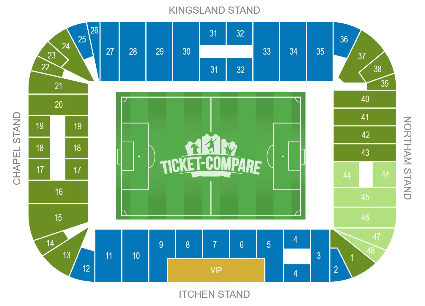 St Mary's Stadium Seating Plan