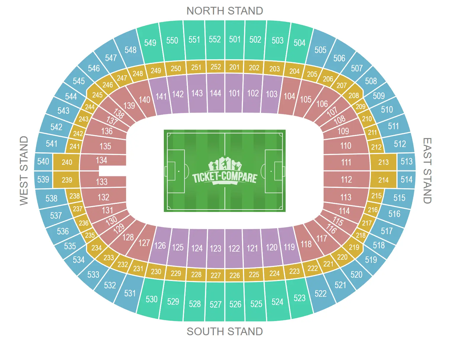 Wembley Stadium Seating Plan