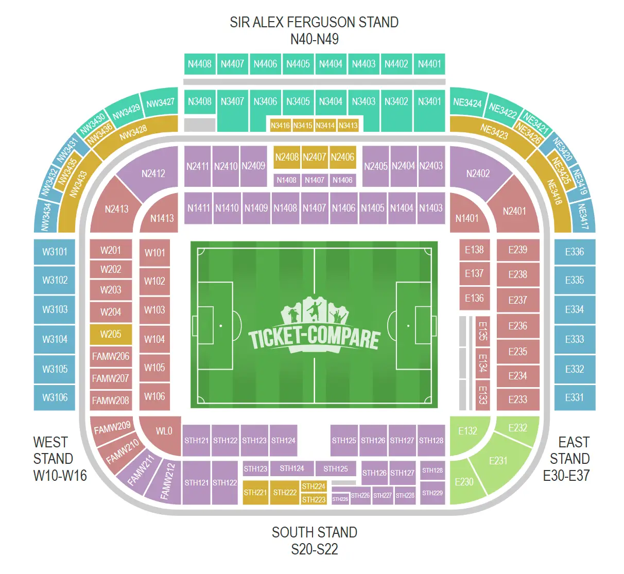 Old Trafford Seating Plan