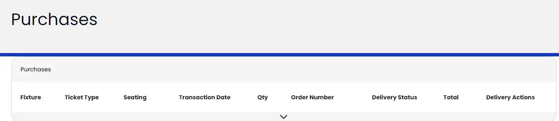 the client dashboard viewing the purchase history and status