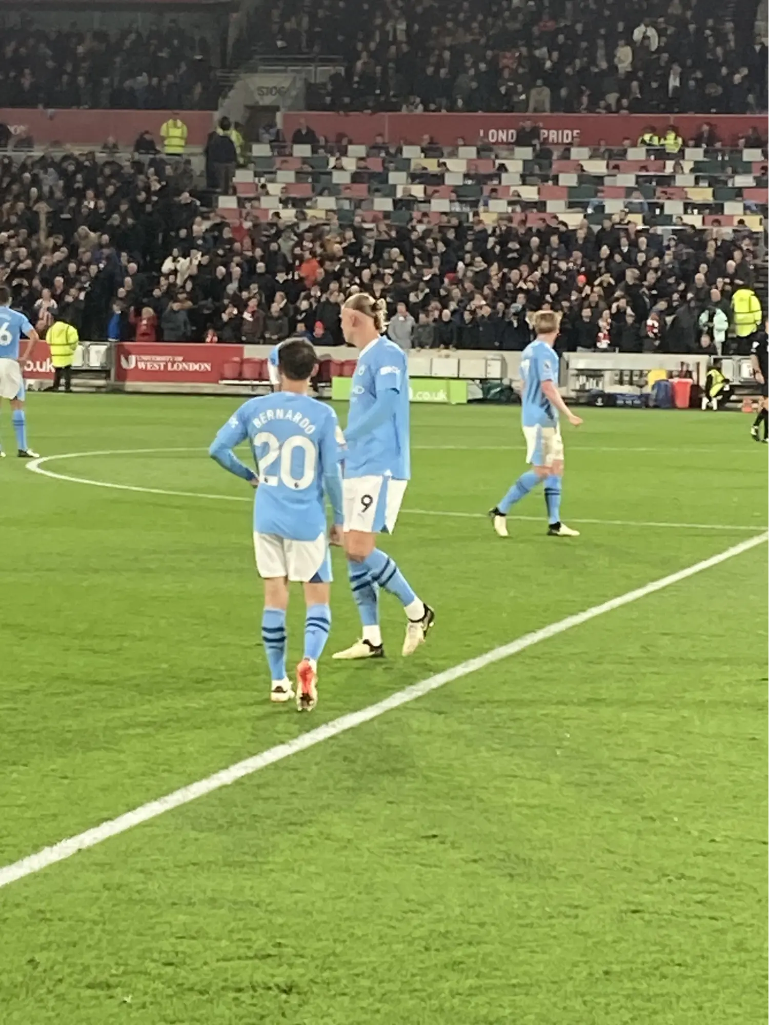 the very few seconds of the match against manchester city in the EPL season 23/24