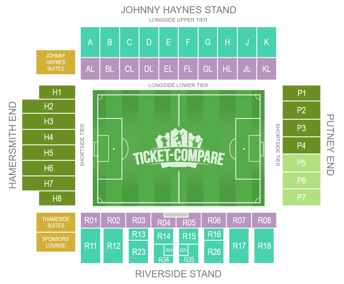 Craven Cottage Seating Plan