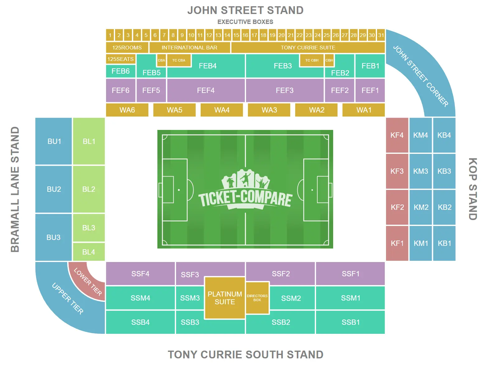 Bramall Lane Seating Plan