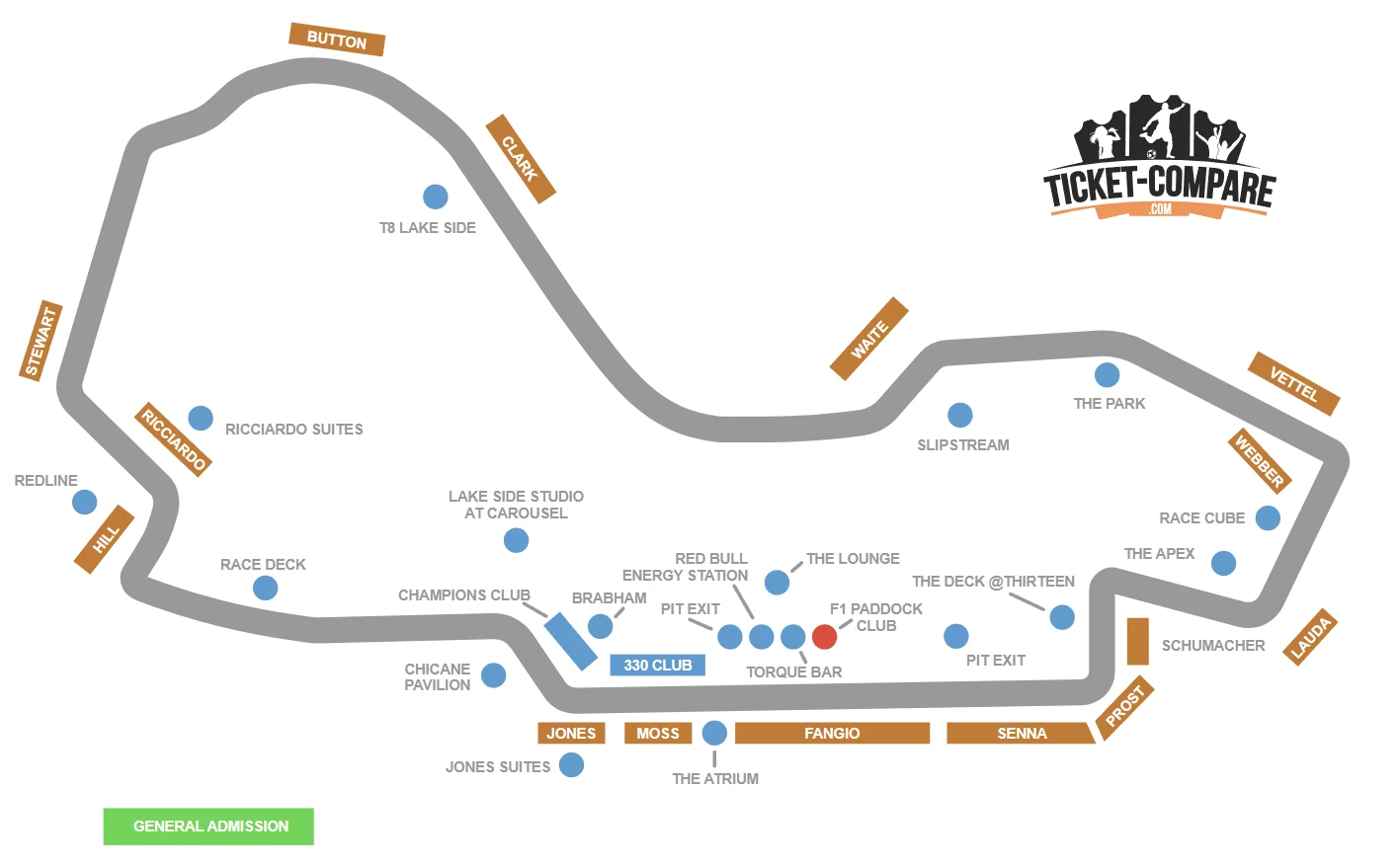 Albert Park Circuit Seating Plan