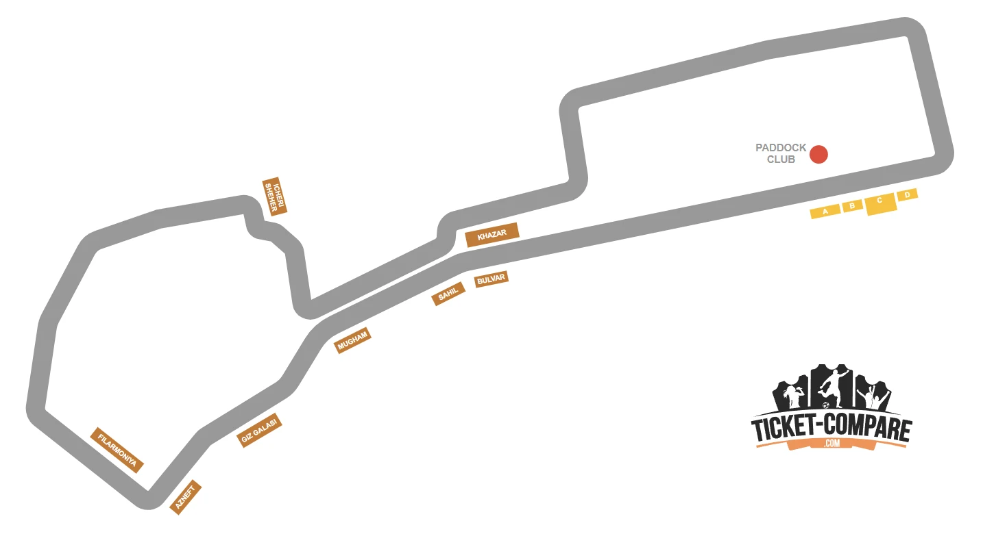 Baku City Circuit Seating Plan