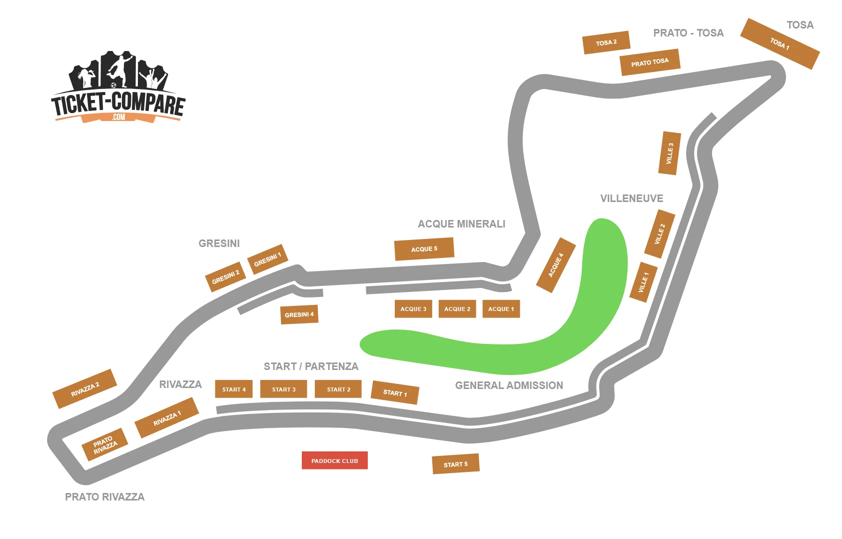 Imola Circuit Seating Plan