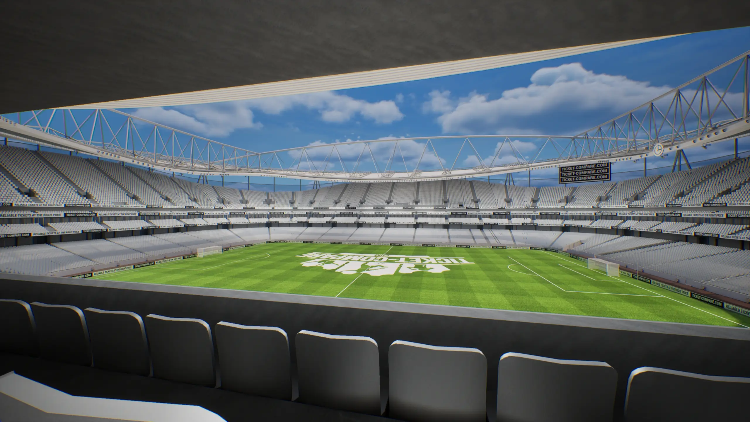 Illustartion of Emirates Stadium West Stand Box Level View