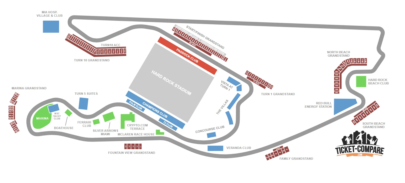 Miami International Autodrome Seating Plan