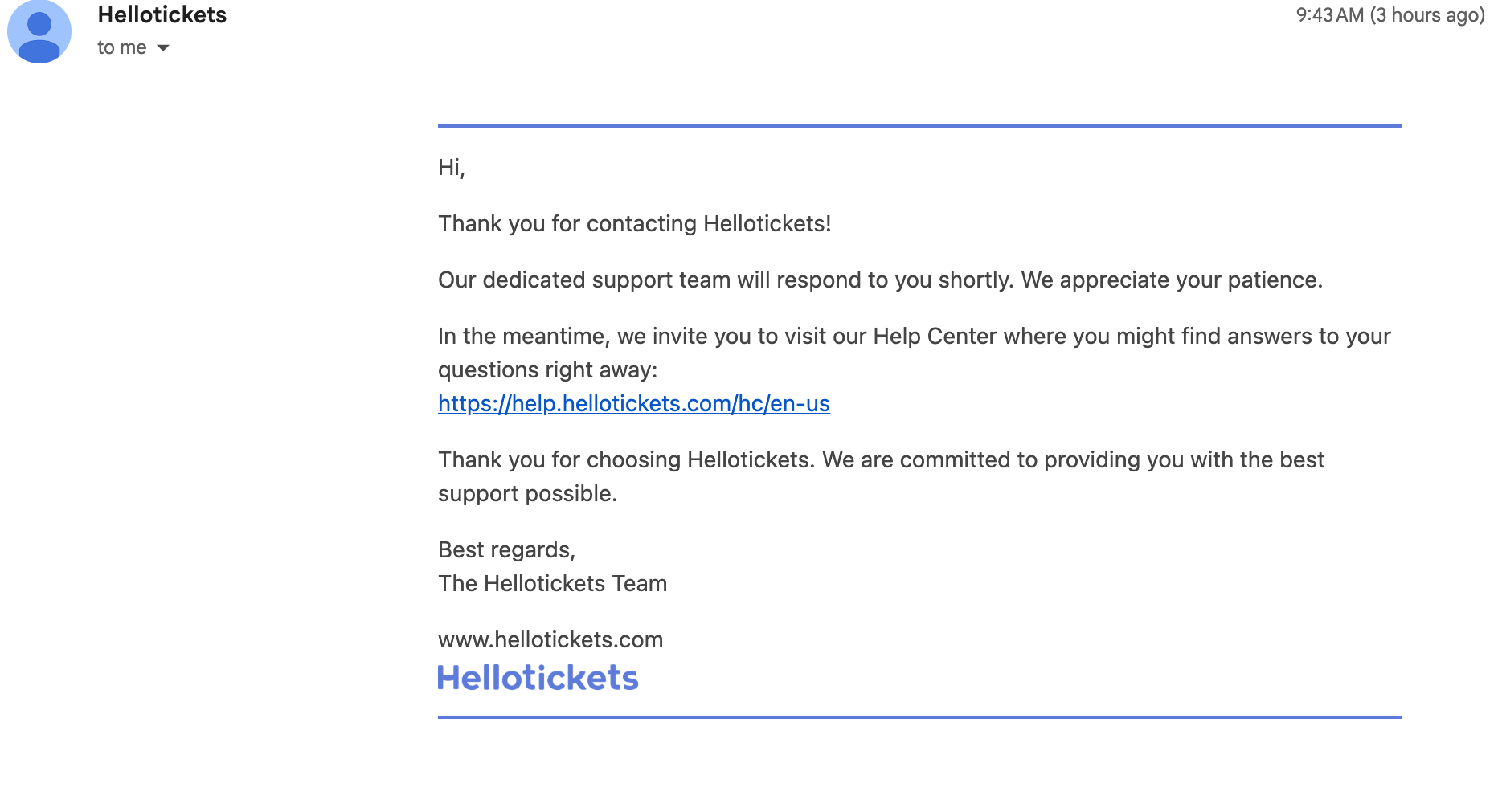 screenshot of email support conversation (reply)