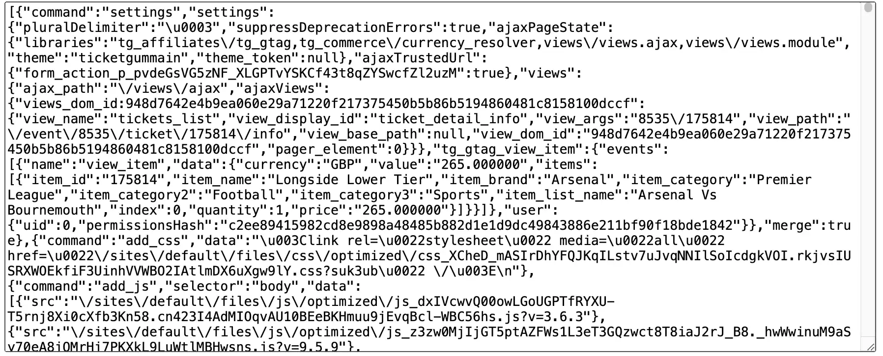 screenshot of the code