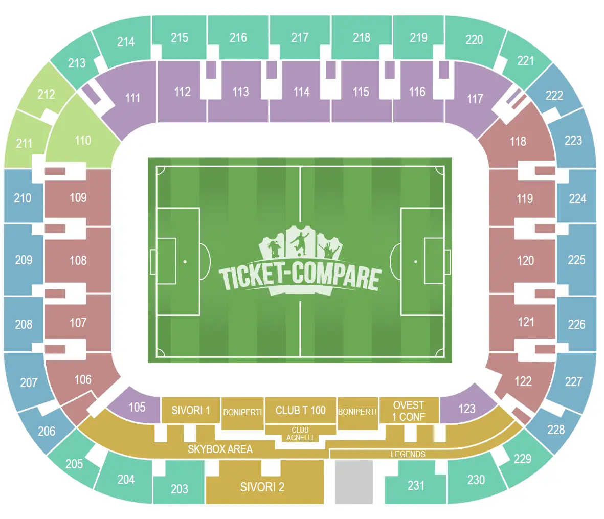 Juventus Stadium Seating Plan