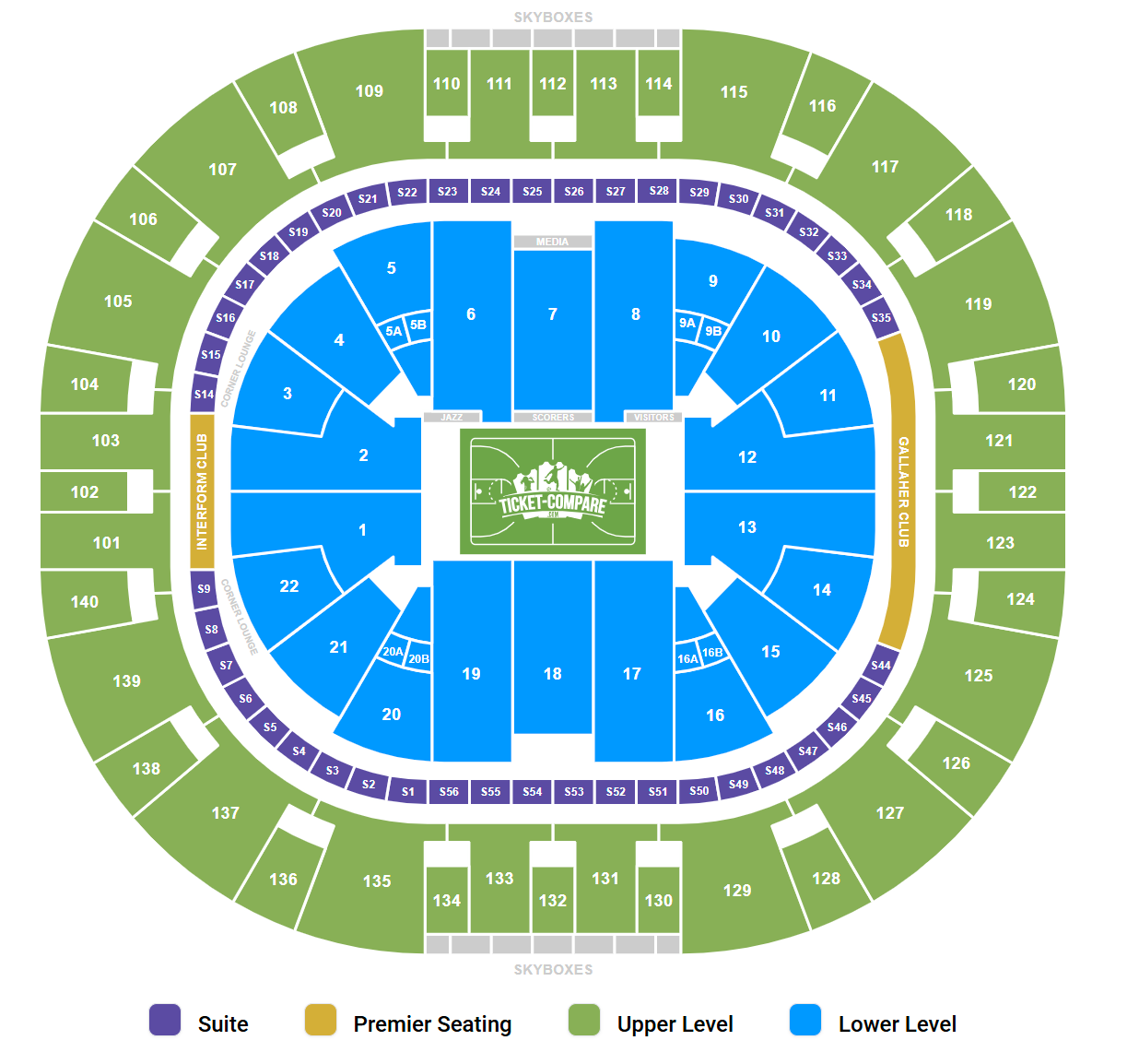 Delta Center - UT Seating Chart