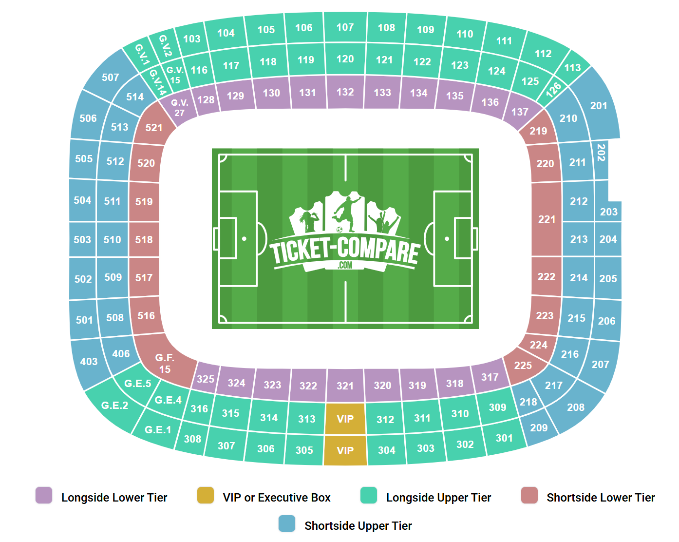 Estadi Ciutat de Valencia Seating Plan