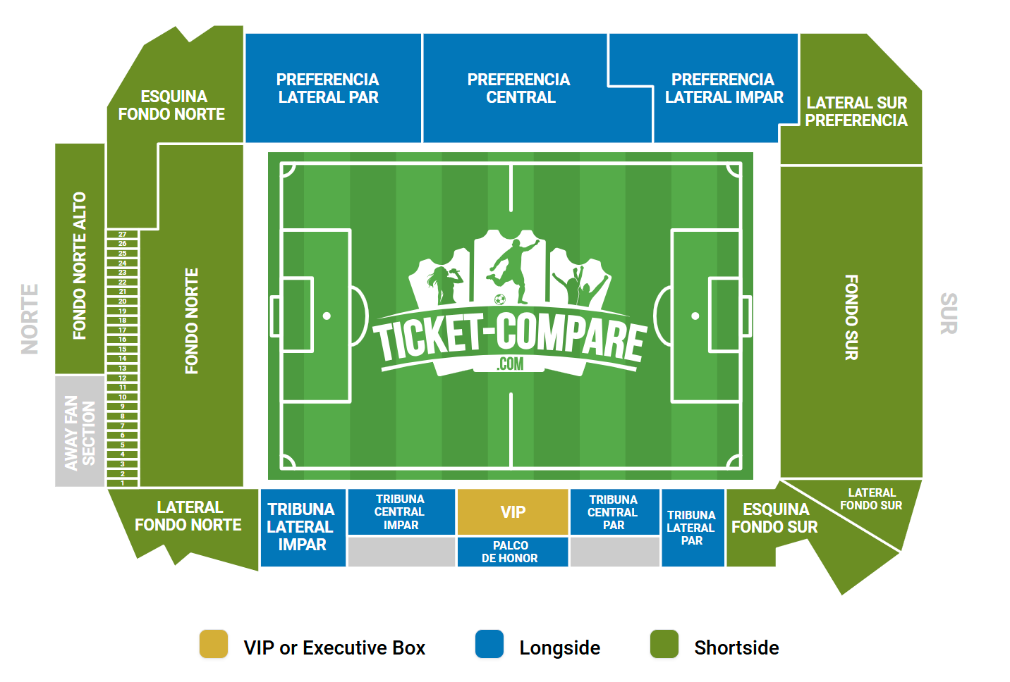 Estadio de la Ceramica Seating Plan