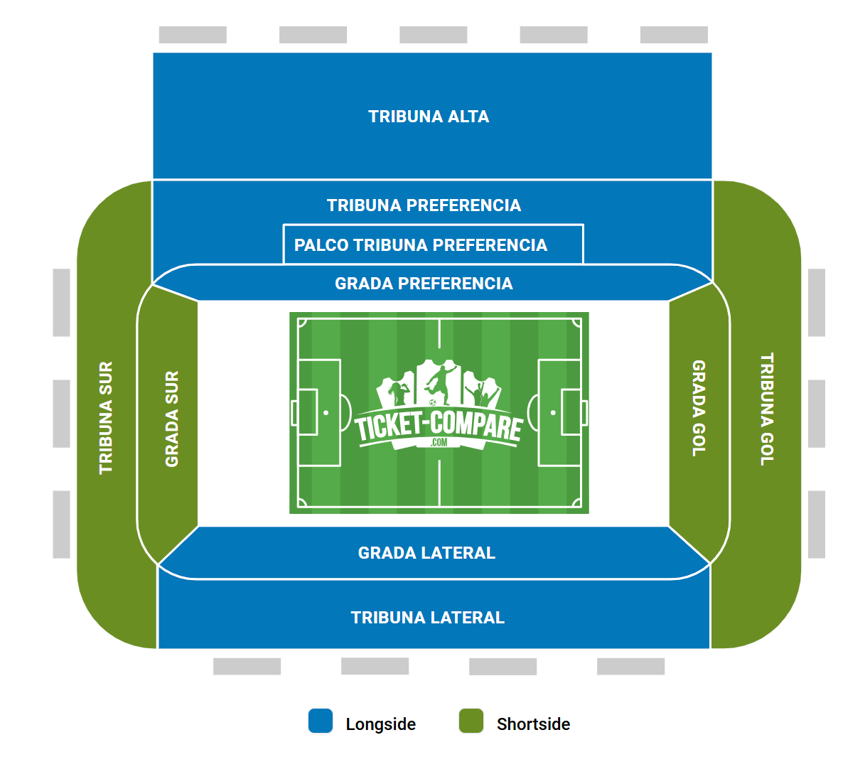 Estadio El Sadar Seating Plan