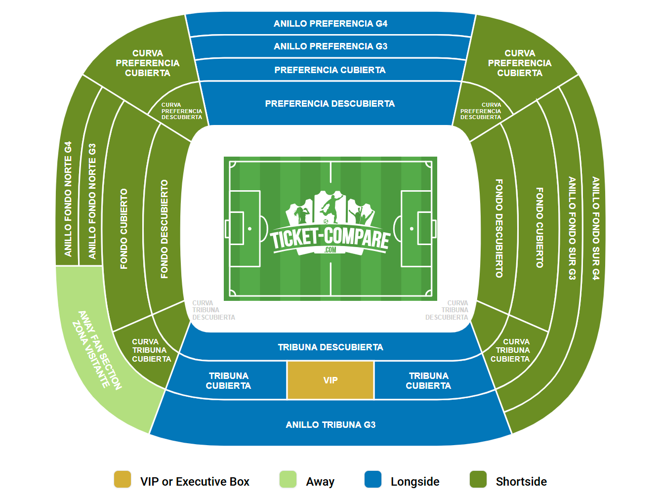 Estadio Martinez Valero Seating Plan