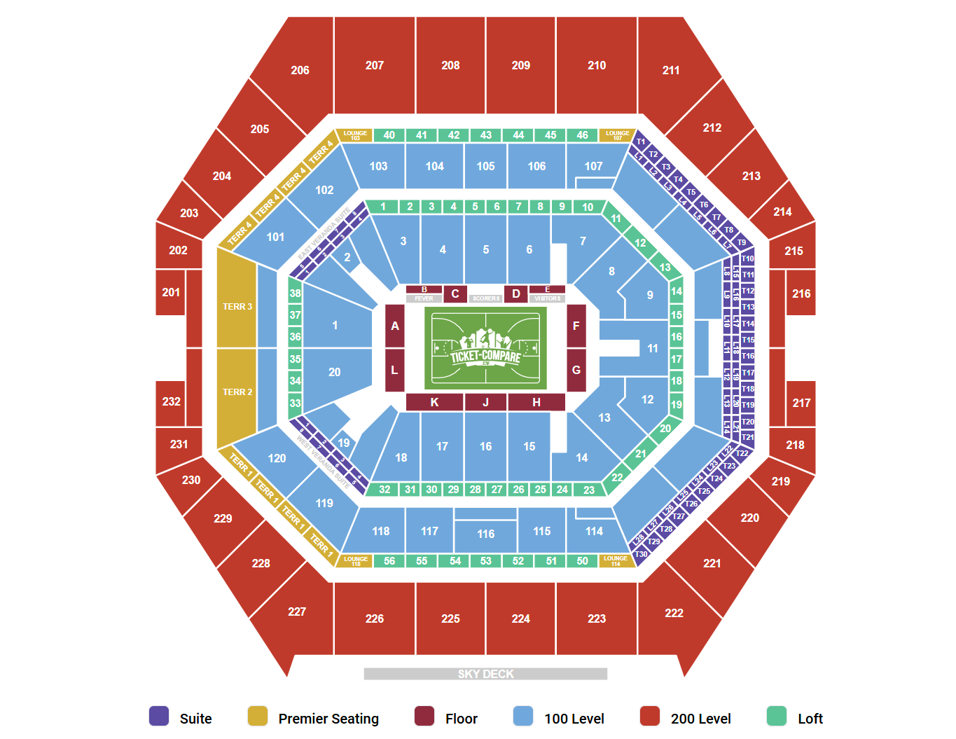 Gainbridge Fieldhouse - IN Seating Chart