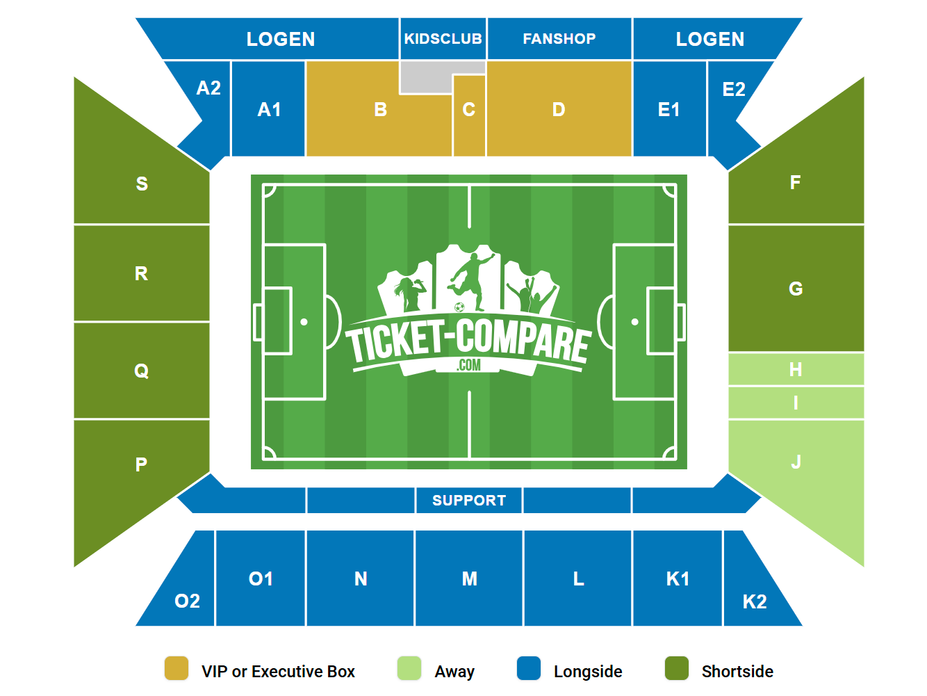 Mewa Arena Seating Plan