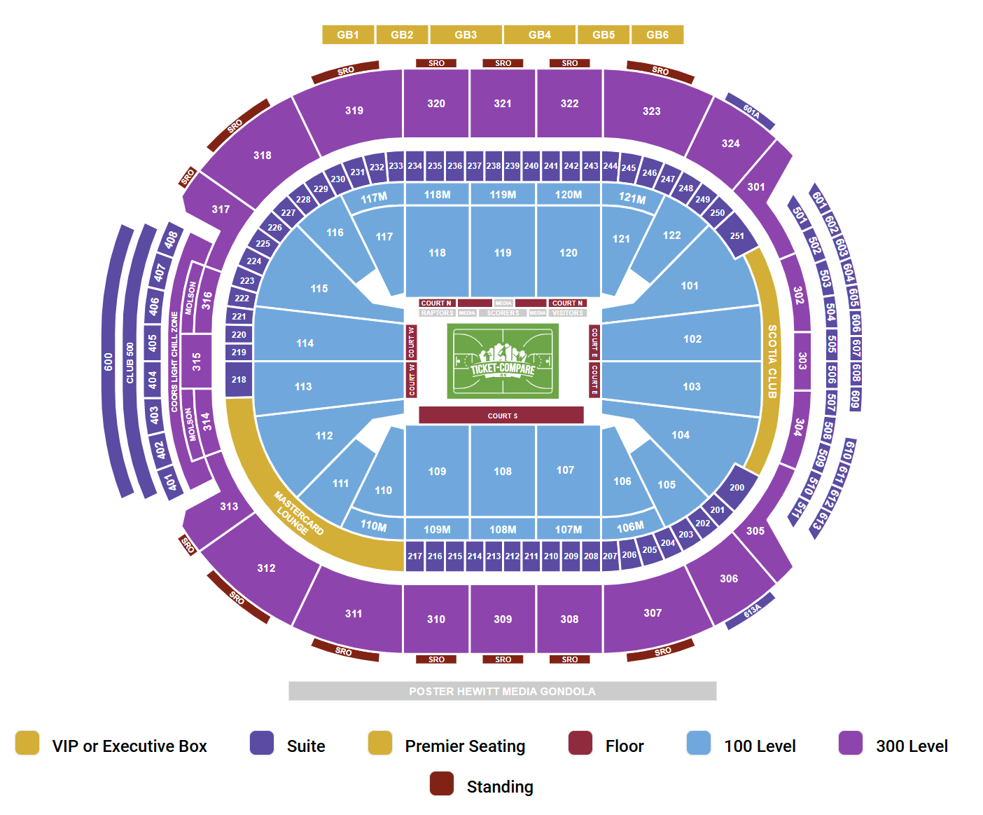 Scotiabank Arena - ON Seating Chart