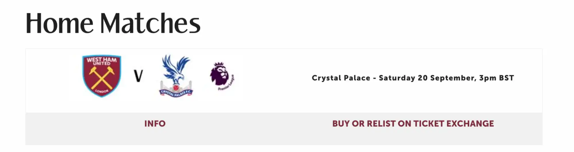 screenshot of the Buy or relist in tickets exchange button