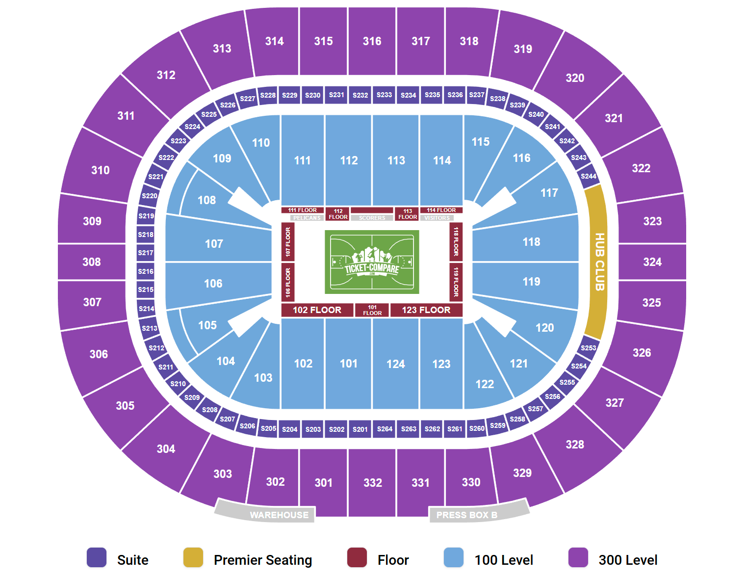 Smoothie King Center - LA Seating Chart