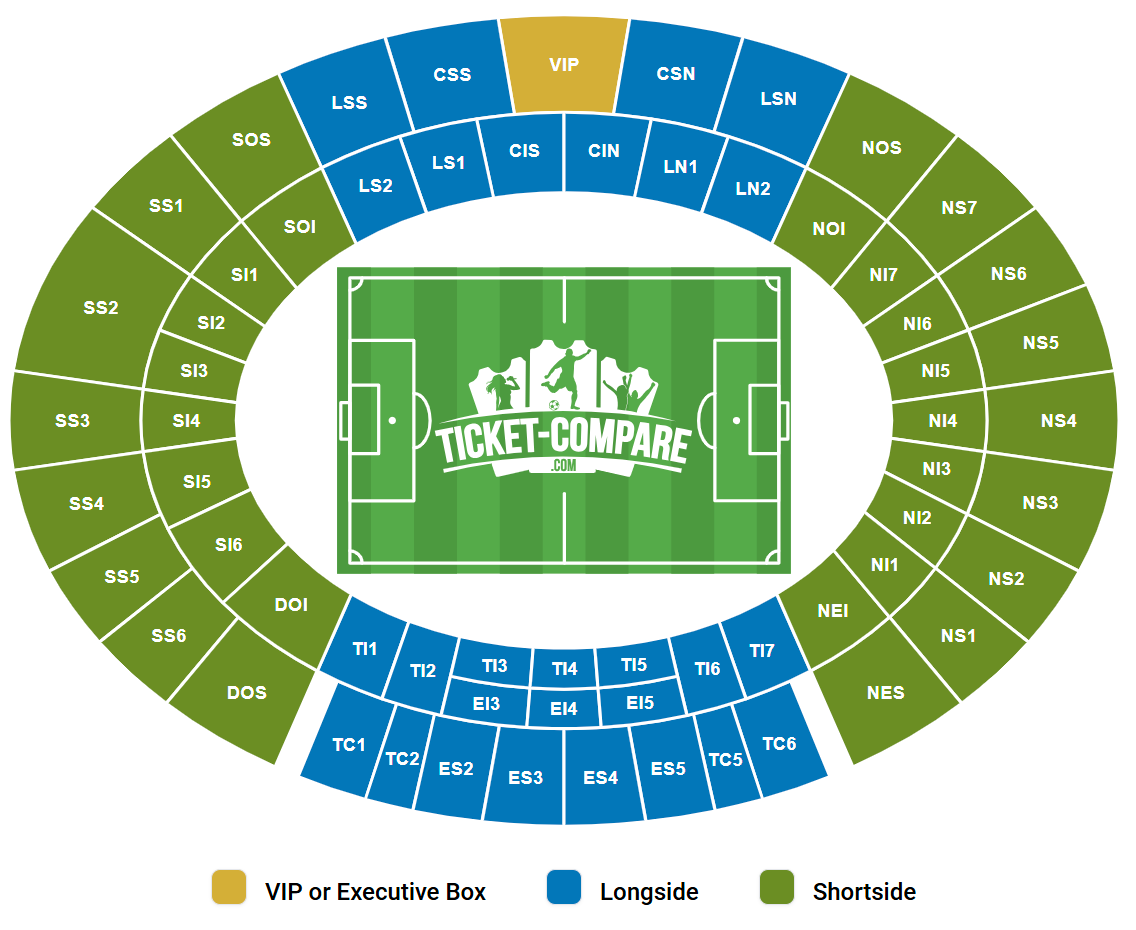 Stadio Via Del Mare Seating Plan