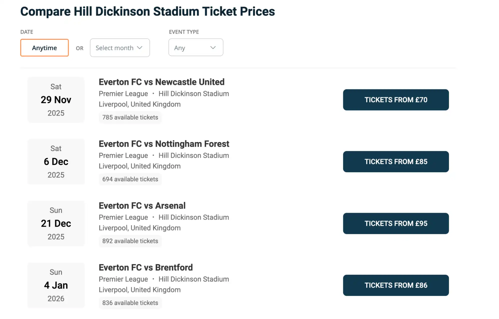 Hill Dickinson stadium ticket pricing