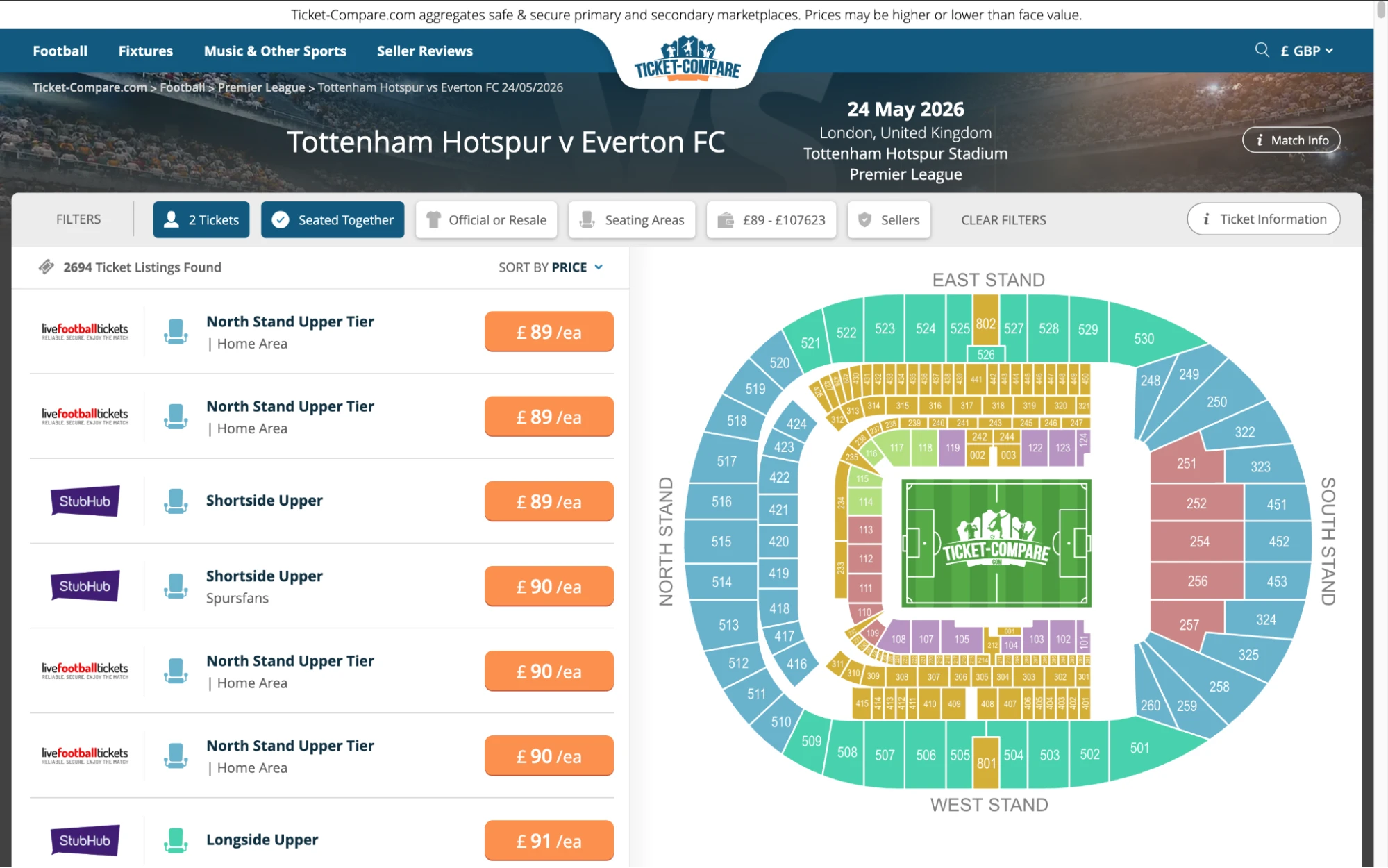 Best Place To Buy Tottenham Hotspur Tickets